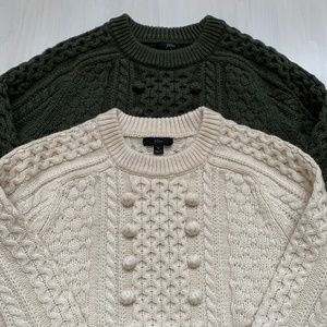 2 Cozy Lamb's Wool Blend Sweaters